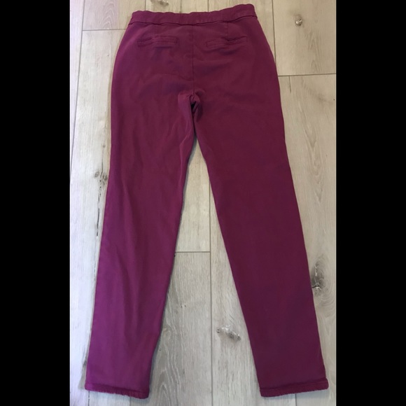 Lila Ryan Pants Size 6 Plum Stretch - Picture 3 of 3